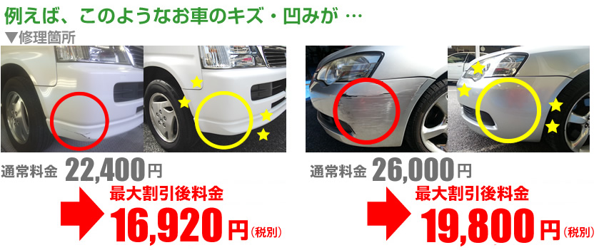 京都 向日 大山崎で格安9 000円の板金 車修理 ベスト板金なび